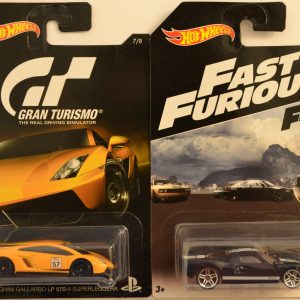 Hot Wheels 2 Cars Bundle Gallardo LP 570-4 Gran Turismo Series & HW Ford GT-40 Fast & Furious Series