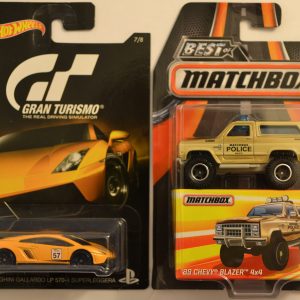 Hot Wheels 2 Cars Bundle Lamborghini Gallardo LP 570-4 Superleggera Gran Turismo Series & MBX ’89 Chevy Blazer 4×4 Best of Matchbox Series 1:64 Scale Collectible Die Cast Model Car