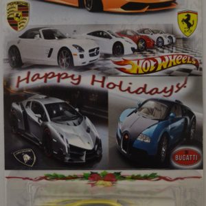 Lamborghini Huracan LP 610-4 #24 Custom-Made Hot Wheels with Whitewall Real Rider Rubber Wheels Limited Edition Holiday Exotic Cars 2015 Series 1:64 Scale Collectible Die Cast Model Car.