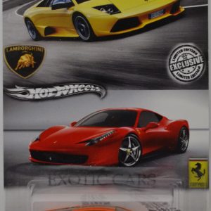 Lamborghini Huracan LP 610-4 Orange Custom-Made Hot Wheels with Real Rider Rubber Wheels Limited Edition Exotic Cars Series 1:64 Scale Collectible Die Cast Model Car