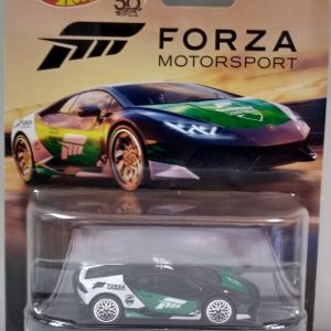 White/Black Lamborghini Huracan LP 610-4 Hot Wheels HW Forza Motorsport Series 1:64 Scale Collectible Die Cast Model Car