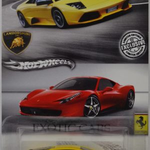 Lamborghini Huracan LP 610-4 Yellow Custom-Made Hot Wheels with Real Rider Rubber Wheels Limited Edition Exotic Cars Series 1:64 Scale Collectible Die Cast Model Car