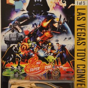 Compatible Lamborghini Veneno Gold Custom-Made Hot Wheels with Real Rider Rubber Wheels Limited Edition Las Vegas Toy Convention Series 1:64 Scale Collectible Die Cast Model Car