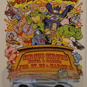 Compatible Lamborghini Veneno Light-Blue Custom-Made Hot Wheels with Real Rider Rubber Wheels Limited Edition Las Vegas Super Toy Convention 2015 Series 1:64 Scale Collectible Die Cast Model Car