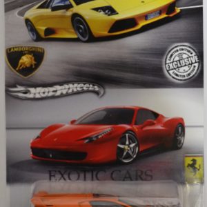 Lamborghini Veneno Orange Custom-Made Hot Wheels with Redline Real Rider Rubber Wheels Limited Edition Exotic Cars Series 1:64 Scale Collectible Die Cast Model Car