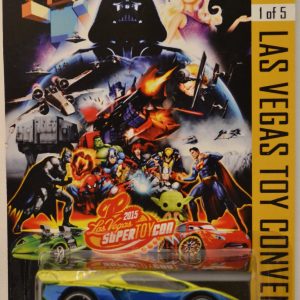 Compatible Lamborghini Veneno Yellow-Blue Custom-Made Hot Wheels Exclusive Car Edition Las Vegas Toy Convention 2015 Series 1:64 Scale Collectible Die Cast Model Car