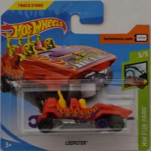 Red Loopster Hot Wheels HW ‘Fun Park’ International Short Card Series 1:64 Scale Collectible Die Cast Model Car #3/5