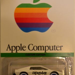 Hot Wheels Lotus Esprit S1 White Custom-Made with White Real Rider Rubber Wheels Custom Edition Apple Computer Series 1:64 Scale Collectible Die Cast Model Car