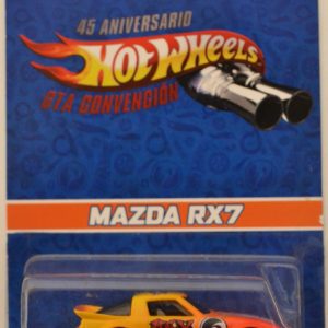 Mazda RX-7 Yellow-Orange Hot Wheels 2013 Mexico Convention #6 Very Rare Limited Edition 1:64 Scale Collectible Die Cast Code-3 Car – Only 25 Made Worldwide!!!