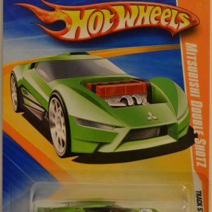 Hot Wheels Mitsubishi Double Shotz Green #05 HW 2010 Track Stars Series 1:64 Scale Collectible Die Cast Model Car