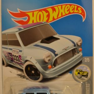 Hot Wheels Morris Mini Blue #231 Custom-Madewith Real Rider Rubber Wheels HW Snow Stormers Series 1:64 Scale Collectible Die Cast Model Car