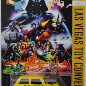 Morris Mini Yellow Custom-Made Hot Wheels with Real Rider Rubber Wheels Limited Edition Las Vegas Convention Series 1:64 Scale Collectible Die Cast Model Car