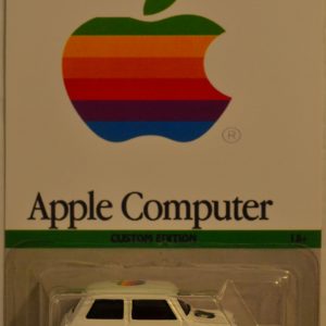 Hot Wheels Morris Mini White Custom-Made with Real Rider Rubber Wheels Custom Edition Apple Computer Series 1:64 Scale Collectible Die Cast Model Car