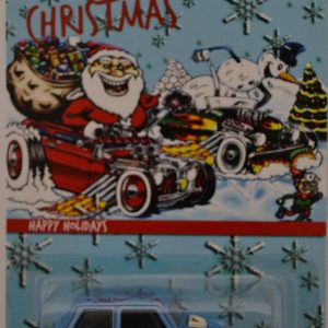 Hot Wheels Compatible Morris Mini Blue Custom-Made Limited Edition Merry Christmas Series 1:64 Scale Collectible Die Cast Model Car.