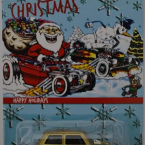 Morris Mini Gold Custom-Made Hot Wheels Limited Edition Merry Christmas Series 1:64 Scale Collectible Die Cast Model Car.