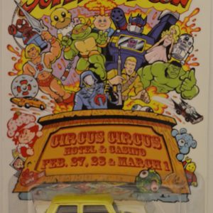 Hot Wheels Morris Mini Yellow Custom-Made with Real Rider Rubber Wheels Limited Edition Las Vegas Super Toy Convention 2015 Series 1:64 Scale Collectible Die Cast Model Car