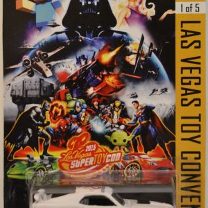 Hot Wheels Mustang Mach 1 White Custom-Made Exclusive Ghostbusters Car Edition 2015 Las Vegas Toy Convention 2015 Circus Series 1:64 Scale Collectible Die Cast Model Car