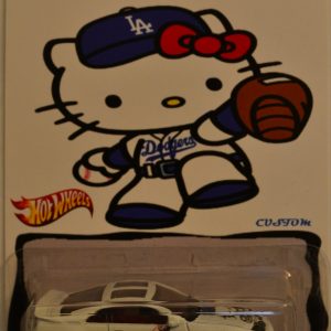 Hot Wheels Nissan 300ZX TT White Custom-Made Real Rider Rubber Wheels Los Angeles Dodgers Series 1:64 Scale Collectible Die Cast Model Car