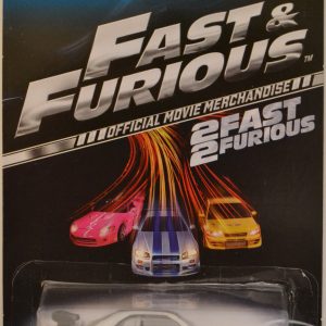 Nissan Skyline GT-R (R34) Gray Custom-Made Hot Wheels w/Real Rider Rubber Wheels Fast & Furious