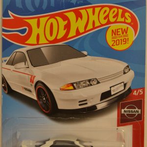 Hot Wheels Compatible Nissan Skyline GT-R (BNR32) White 1/250 HW Nissan Series 1:64 Scale Collectible Die Cast Model Car