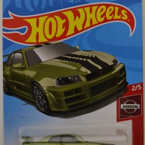 Hot Wheels 2019 Nissan Series Nissan Skyline GT-R (BNR34) 45/250, Metallic Green