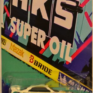 Hot Wheels Compatible Nissan Skyline GT-R R33 White Custom-Made Real Rider Rubber Wheels HW HKS Super Oil Series 1:64 Scale Collectible Die Cast Model Car