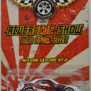 Hot Wheels Nissan Skyline GT-R R34 White Custom-Made with Whitewall Real Rider Rubber Wheels Limited Edition Riversid Show 2016 Series 1:64 Scale Collectible Die Cast Model Car Compatible
