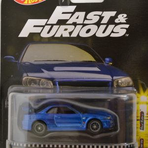 Blue NissanSkylineGTRR34 Metal Real Riders Series 1:64 Scale Collectable Die Cast Model Car