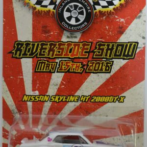 Hot Wheels Nissan Skyline H/T 2000 GT-R Custom-Made with Redline Real Rider Rubber Wheels Limited Edition Riversid Show 2016 Series 1:64 Scale Collectible Die Cast Model Car C0mpatible