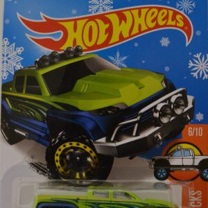Green/Blue Off Duty Hot Wheels HW Hot Trucks Series 1:64 Scale Collectable Die Cast Model Car Snowflake Card