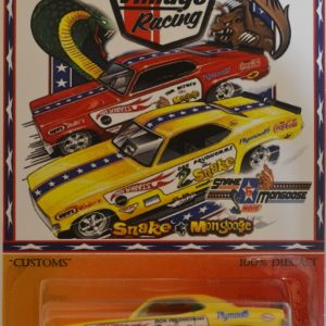 Hot Wheels Compatible Plymouth Duster Funny Car Snake Custom-Made with Real Rider Rubber Wheels Snake & Mongoose Series 1:64 Scale Collectible Die Cast Model Car