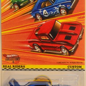 Hot Wheels Plymouth Supebird Blue Custom-Made with White Real Rider Rubber Wheels Collectors Edition Real Riders Series 1:64 Scale Collectible Die Cast Model Car