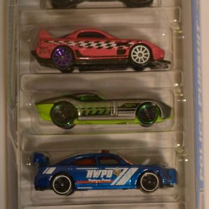 Hot Wheels Compatible 5 Gift Pack Set Police Pursuit DJD19 1:64 Scale Collectible Die Cast Model Car