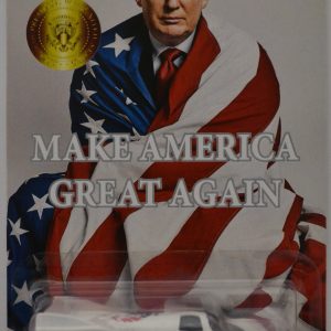 Hot Wheels Porsche 962 White Custom-Made with Real Rider Rubber Wheels Limited Edition Make America Great Again Series 1:64 Scale Collectible Die Cast Model Car.