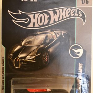Porsche Speedster Flat Black Color Custom-Made Hot Wheels with Real Rider Rubber Wheels Collectors Edition Black Custom Series 1:64 Scale Collectible Die Cast Model Car