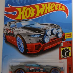 Hot Wheels Compatible Gray/Red Rally Cat HW ‘Daredevils’ Series 1:64 Scale Collectible Die Cast Model Car #5/5