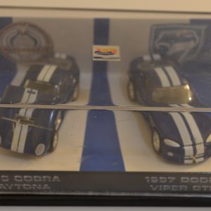 Hot Wheels 35th Anniversary Shelby Cobra 2 Car Set 97 Dodge Viper GTS 65 Cobra Daytona Limited Edition 1:64 Scale Collectible Die Cast Model Car