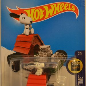 Hot Wheels Snoopy Red #222 Custom-Made with Real Rider Rubber Wheels HW Screen Time Series 1:64 Scale Collectible Die Cast Model Car