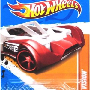 Hot Wheels White/Red Split Vision HW Track Stars ’12 Series 1:64 Scale Collectible Die Cast Model Car