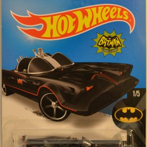 Hot Wheels Compatible TV Series Batmobile (s07) Black #226 Custom-Made with Real Rider Rubber Wheels HW Batman Series 1:64 Scale Collectible Die Cast Model Car