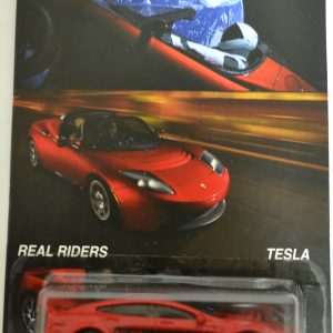 Red Tesla Model S CUSTOM-Made Hot Wheels with Blue Line Real Rider Rubber Wheels Limited Edition 1:64 Scale Collectable Die Cast Model Car. Only 25 Made Worldwide!