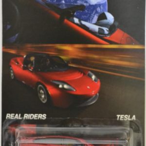 Red Tesla Model X Custom-Made Hot Wheels with Redline Real Rider Rubber Wheels Limited Edition SpaceX Series 1:64 Scale Collectible Die Cast Model Car.