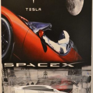 Tesla Model X White Custom-Made Hot Wheels with Real Rider Rubber Wheels Limited Edition Space X Series 1:64 Scale Collectible Die Cast Model Car