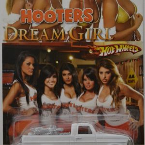 Hot Wheels Texas Drive EM White Custom-Made with Redline Real Rider Rubber Wheels Limited Edition Hooters Dream Girl Series 1:64 Scale Collectible Die Cast Model Car