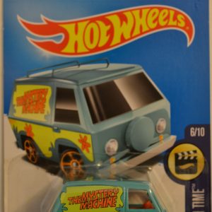 Hot Wheels The Mistery Machine Aquamarine #28 Custom-Made with Real Rider Rubber Wheels HW Screen Time Series 1:64 Scale Collectible Die Cast Model Car