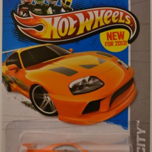 Toyota Supra Orange Custom-Made Hot Wheels w/ Real Rider Rubber Wheels Fast & Furious Series 1:64