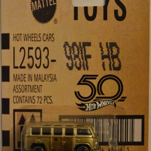 Hot Wheels Volkswagen Deluxe Station Wagon Gold 50th Anniversary Series Custom-Made 1:64 Scale
