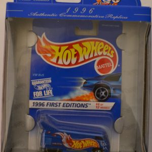 Hot Wheels 30th Anniversary Commerative Replica 1996 First Editions VW Drag Bus 6/12 BLUE