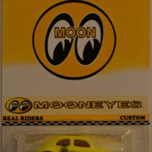 Hot Wheels Compatible Volkswagen Beetle Yellow Custom-Made Real Rider Rubber Wheels Mooneyes Series 1:64 Scale Collectible Die Cast Model Car