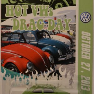 Hot Wheels Compatible Volkswagen Beetle Green Custom-Made with Real Rider Rubber Wheels Limited Edition October 27, 2013 1:64 Scale Collectible Die Cast Model Car